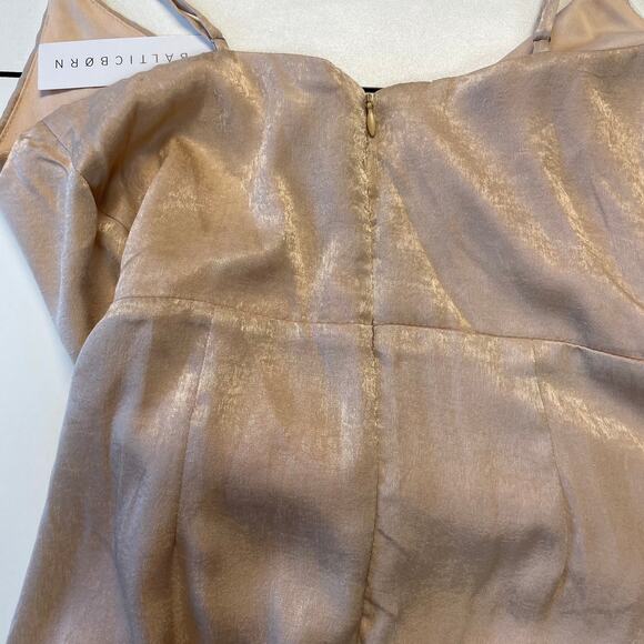 BALTIC BORN CAMILA NATURAL‎ TANK SIDE TIE MIDI DRESS XS NWT - Picture 13 of 16